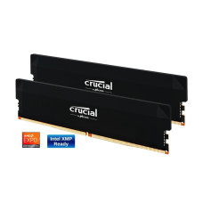 Crucial Pro 32GB DDR5 RAM Kit (2x16GB),CL36 6000MHz, Overclocking Desktop Gaming Memory, Intel XMP 3.0 & AMD Expo Compatible, Black - CP2K16G60C36U5B
